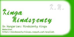 kinga mindszenty business card